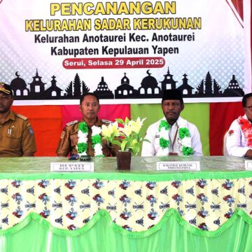 Resmi Dicanangkan,Kelurahan Sadar Kerukunan Antar Umat Beragama Di Kabupaten Kepulauan Yapen.