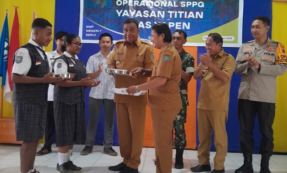 Bupati Kepulauan Yapen Hadiri Launching Satuan Pelayanan Pemenuhan Gizi (SPPG) oleh Yayasan Titian Mas Yapen