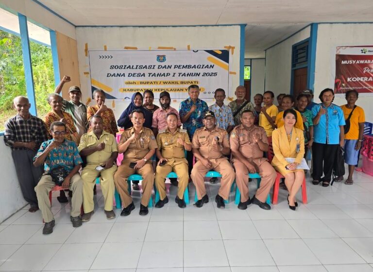 Pemda Kepulauan Yapen Salurkan Dana Desa Tahap I Tahun 2025 di Kampung Ketuapi